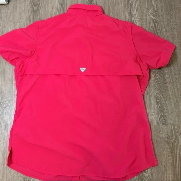 Columbia PFG Bonehead Fishing Shirt Women XL Preppy Golf Vacation Camping Pink​​ - Picture 6 of 10